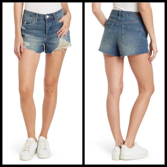 💕BLANKNYC💕 Barrow Vintage Hi Rise Shorts Distressed ~ Let It Be 26 NWT - Picture 1 of 14
